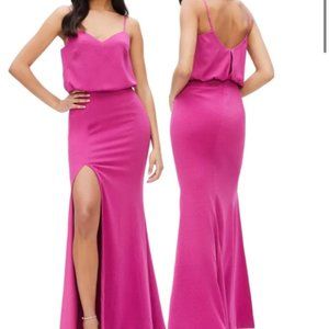 Dress the Population Gracelyn Blouson Jersey Gown